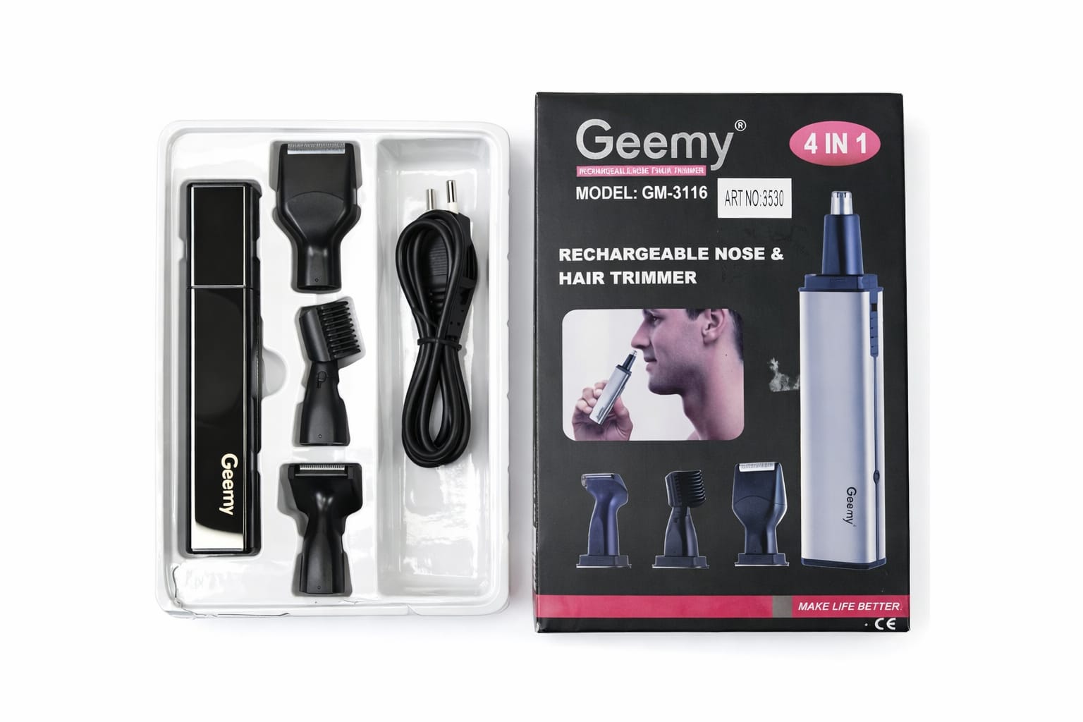 Geemy 4-in-1 Nasen- und Haarschneider Set
